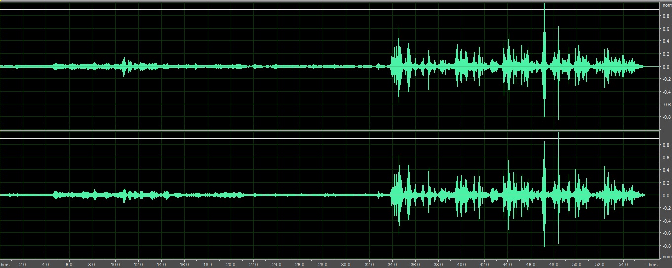 After processing recording using MALAPS